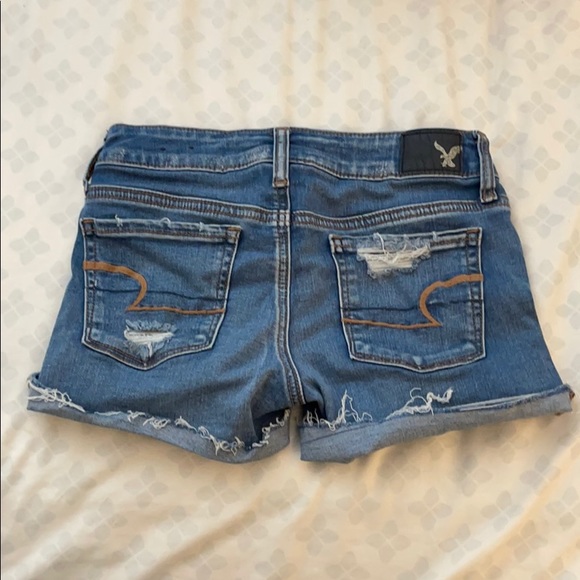 American eagle denim short shorts size 0 - Picture 2 of 3